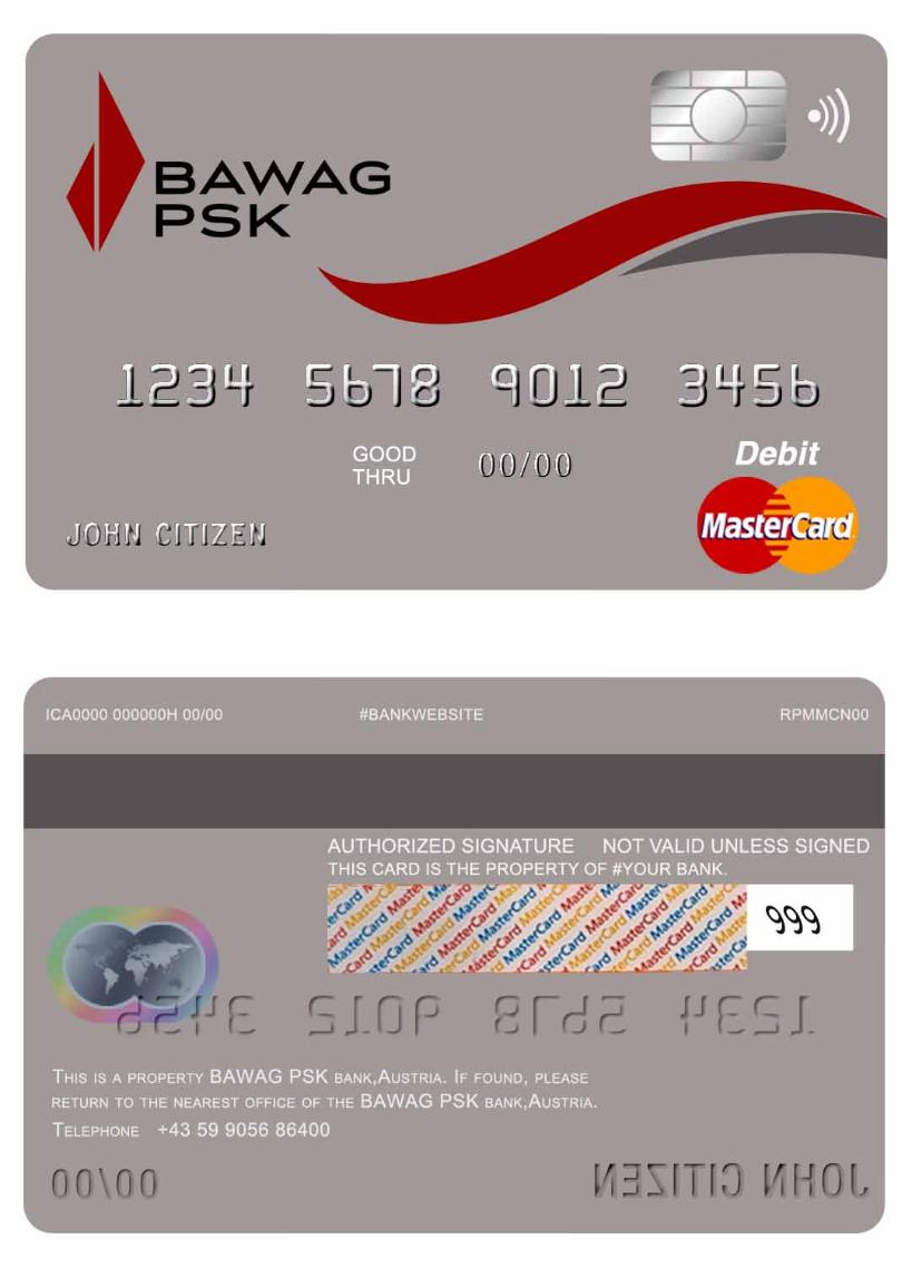 Austria Bawag PSK bank mastercard